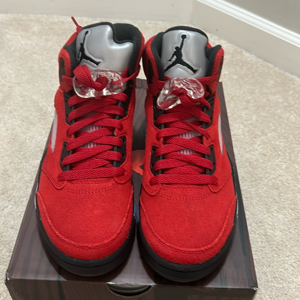 Jordan 5 raging bull red size 5 men